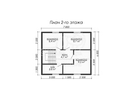 3d проект ДБ080 - планировка 2 этажа</div>