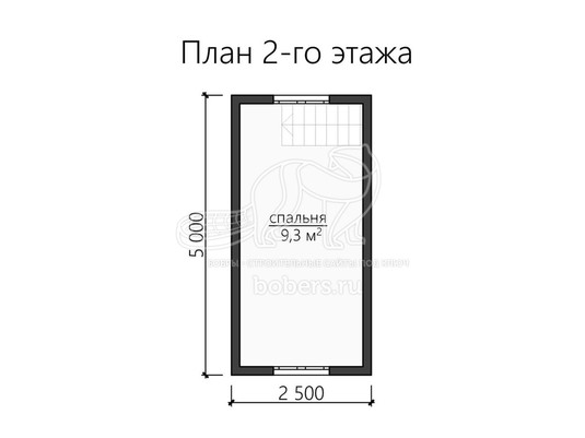 3d проект ДБ084 - планировка 2 этажа