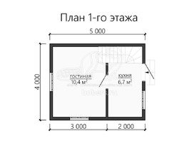 3d проект ДБ086 - планировка 1 этажа