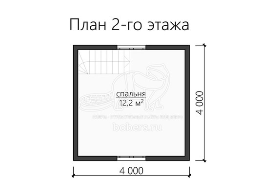 3d проект ДБ090 - планировка 2 этажа