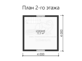 3d проект ДБ091 - планировка 2 этажа