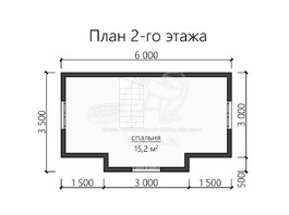 3d проект ДБ092 - планировка 2 этажа