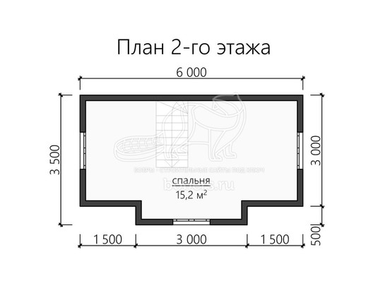 3d проект ДБ092 - планировка 2 этажа