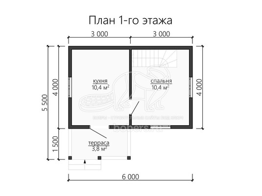3d проект ДБ093 - планировка 1 этажа