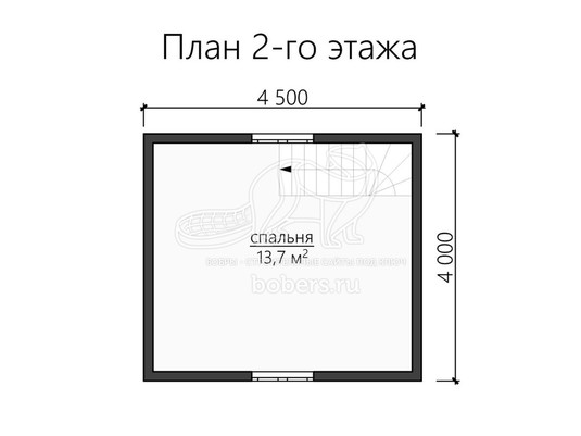 3d проект ДБ093 - планировка 2 этажа