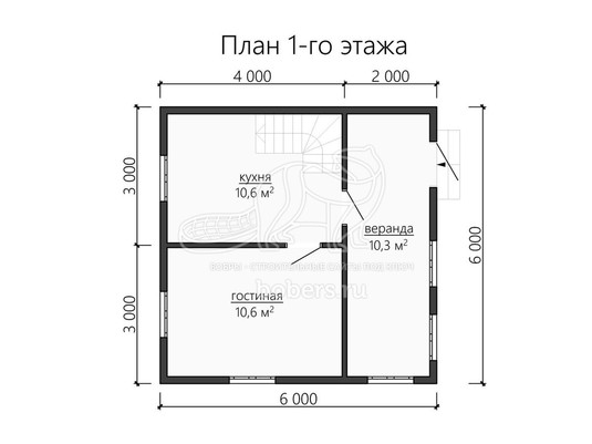 3d проект ДБ101 - планировка 1 этажа