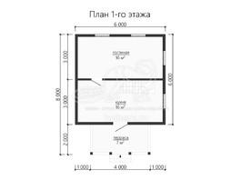 3d проект ДБ106 - планировка 1 этажа