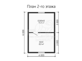 3d проект ДБ106 - планировка 2 этажа</div>
