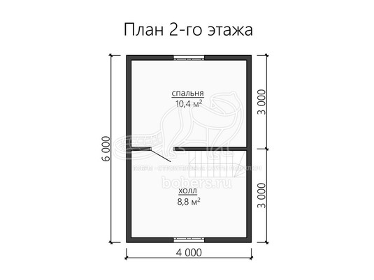 3d проект ДБ106 - планировка 2 этажа