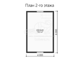 3d проект ДБ107 - планировка 2 этажа