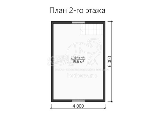 3d проект ДБ107 - планировка 2 этажа
