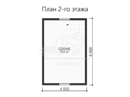 3d проект ДБ108 - планировка 2 этажа