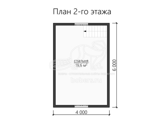 3d проект ДБ108 - планировка 2 этажа