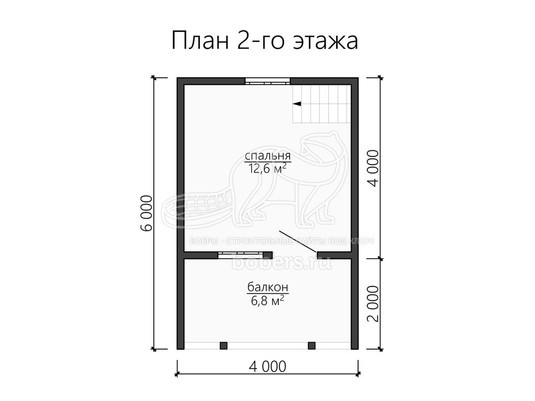 3d проект ДБ109 - планировка 2 этажа</div>