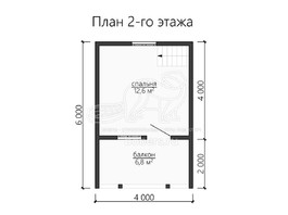 3d проект ДБ109 - планировка 2 этажа