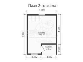 3d проект ДБ111 - планировка 2 этажа