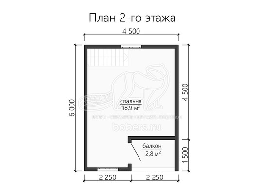 3d проект ДБ111 - планировка 2 этажа
