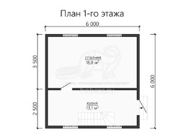 3d проект ДБ112 - планировка 1 этажа