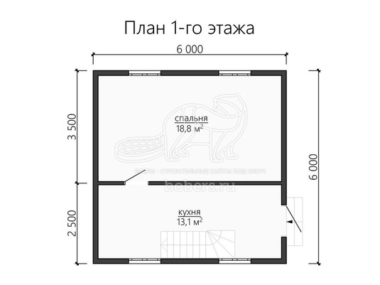 3d проект ДБ112 - планировка 1 этажа