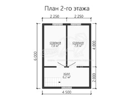 3d проект ДБ114 - планировка 2 этажа