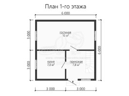 3d проект ДБ117 - планировка 1 этажа