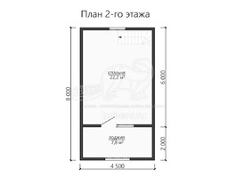 3d проект ДБ126 - планировка 2 этажа