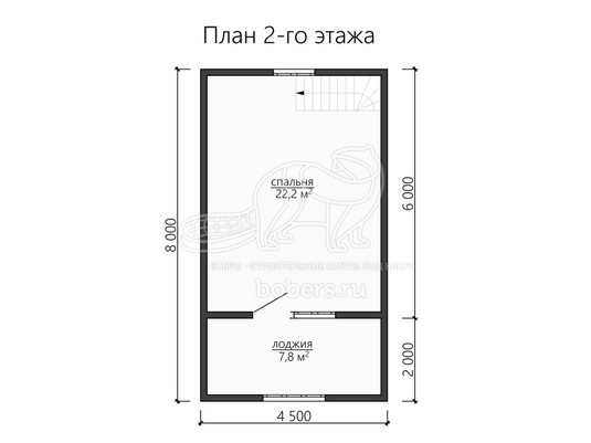 3d проект ДБ126 - планировка 2 этажа
