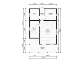 3d проект ДБ128 - планировка 1 этажа