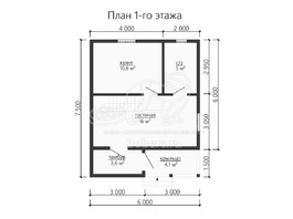 3d проект ДБ129 - планировка 1 этажа