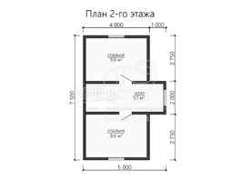 3d проект ДБ129 - планировка 2 этажа</div>