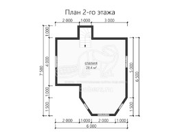 3d проект ДБ130 - планировка 2 этажа</div>