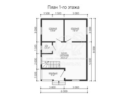 3d проект ДБ131 - планировка 1 этажа
