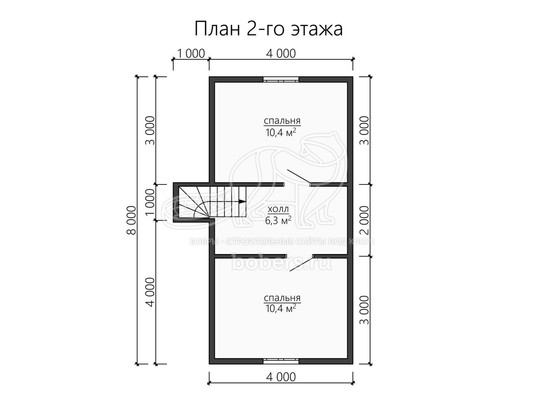 3d проект ДБ133 - планировка 2 этажа</div>