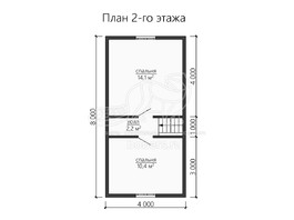 3d проект ДБ134 - планировка 2 этажа