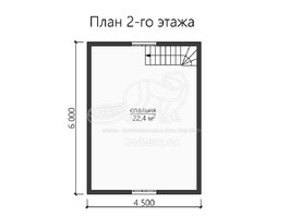 3d проект ДБ137 - планировка 2 этажа