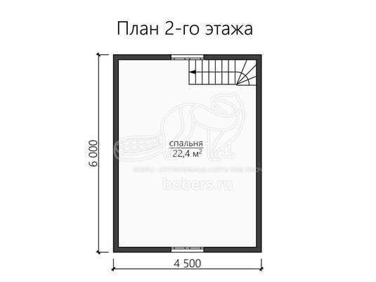 3d проект ДБ137 - планировка 2 этажа