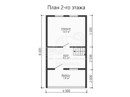 3d проект ДБ138 - планировка 2 этажа</div>