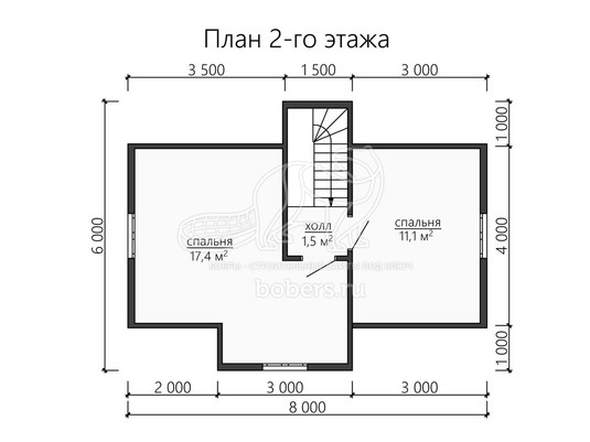 3d проект ДБ139 - планировка 2 этажа</div>