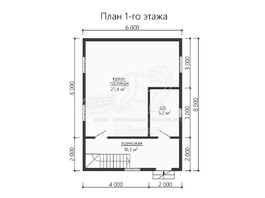 3d проект ДБ141 - планировка 1 этажа