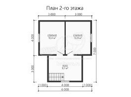 3d проект ДБ141 - планировка 2 этажа</div>