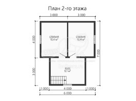 3d проект ДБ141 - планировка 2 этажа
