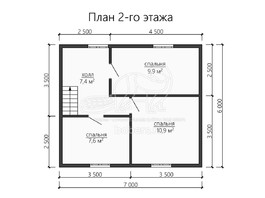 3d проект ДБ148 - планировка 2 этажа</div>