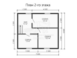 3d проект ДБ148 - планировка 2 этажа