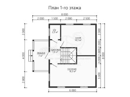 3d проект ДБ151 - планировка 1 этажа