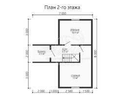 3d проект ДБ151 - планировка 2 этажа