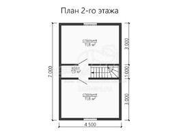 3d проект ДБ152 - планировка 2 этажа