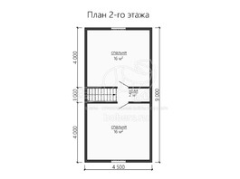 3d проект ДБ153 - планировка 2 этажа