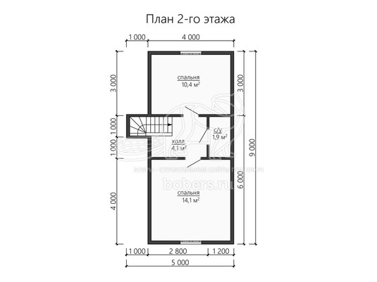 3d проект ДБ155 - планировка 2 этажа</div>