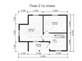 3d проект ДБ156 - планировка 2 этажа</div>