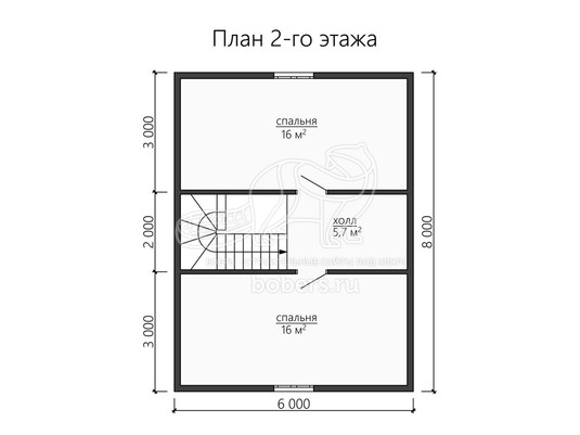 3d проект ДБ157 - планировка 2 этажа</div>